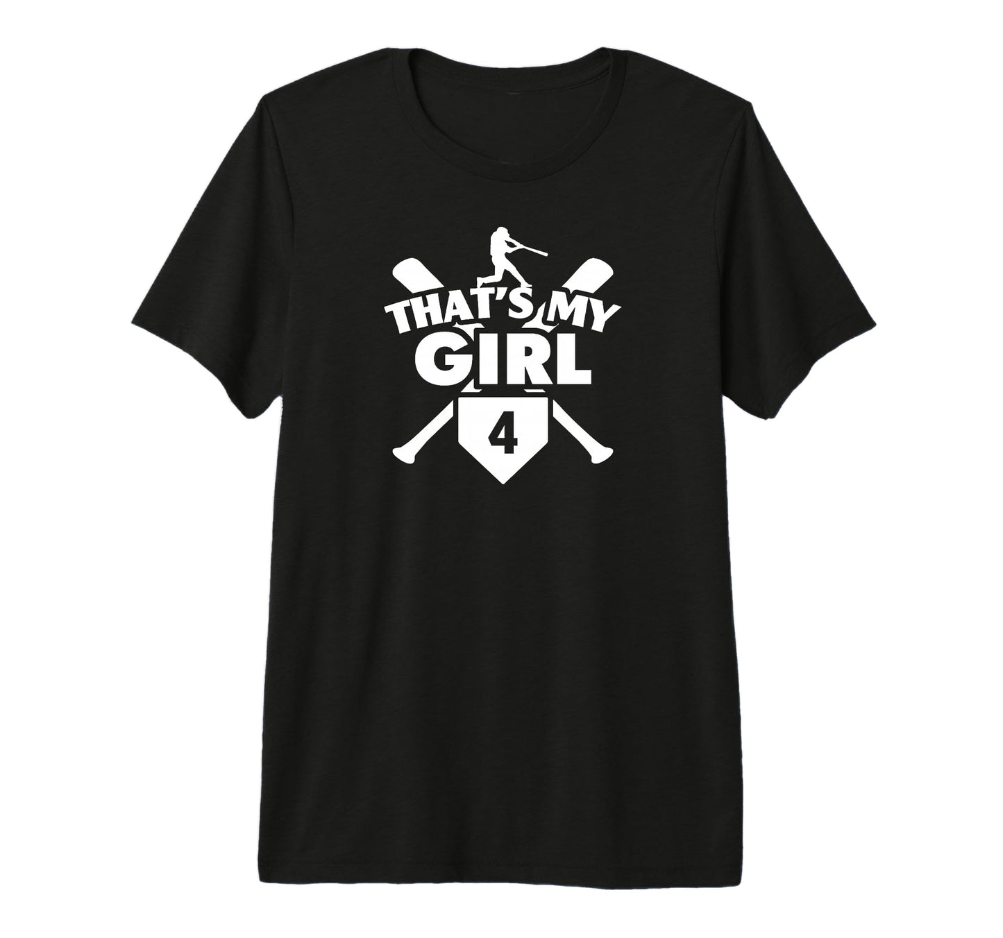 Baseball Mom Dad Thats My 4 Softball T-Shirt - Graphic Print Men Women - T-Shirt, Sweatshirt, Hoodie