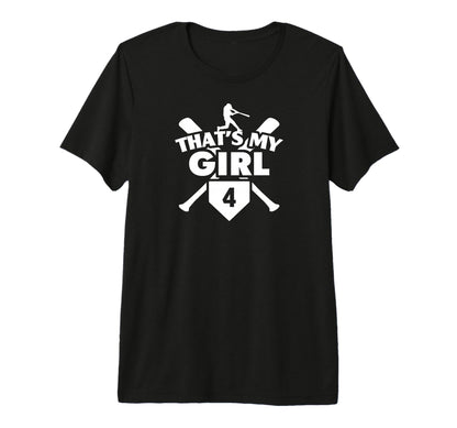 Baseball Mom Dad Thats My 4 Softball T-Shirt - Graphic Print Men Women - T-Shirt, Sweatshirt, Hoodie