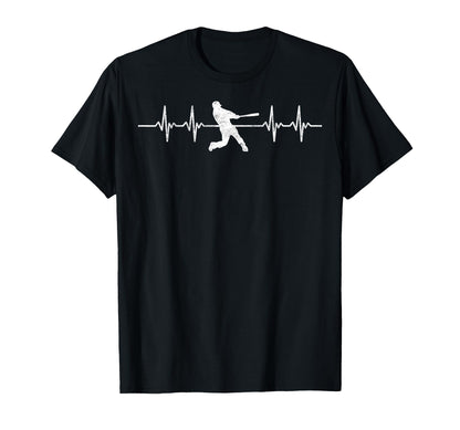 Baseball Player Heartbeat Coach Dad T-Shirt - Graphic Print for Adults - T-Shirt, Sweatshirt, Hoodie