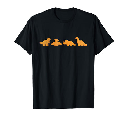 Dinos Chicken Nuggets Pattern Funny T-Shirt - Aesthetic Graphic Unisex - T-Shirt, Sweatshirt, Hoodie
