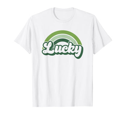 Lucky Green St Patricks Rainbow T-Shirt - Streetwear Style Men Women - T-Shirt, Sweatshirt, Hoodie