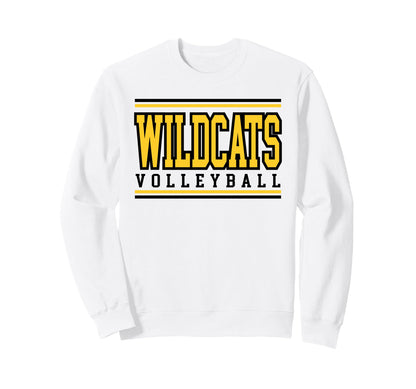 Wildcats Volleyball Mom Sports Sweatshirt - Minimalist Print for Adults - T-Shirt, Sweatshirt, Hoodie