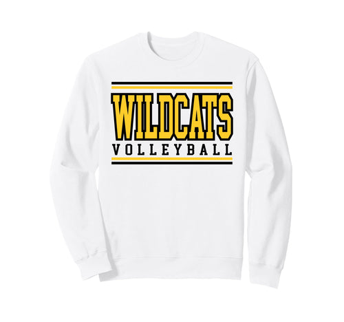 Wildcats Volleyball Mom Sports Sweatshirt - Minimalist Print for Adults - T-Shirt, Sweatshirt, Hoodie