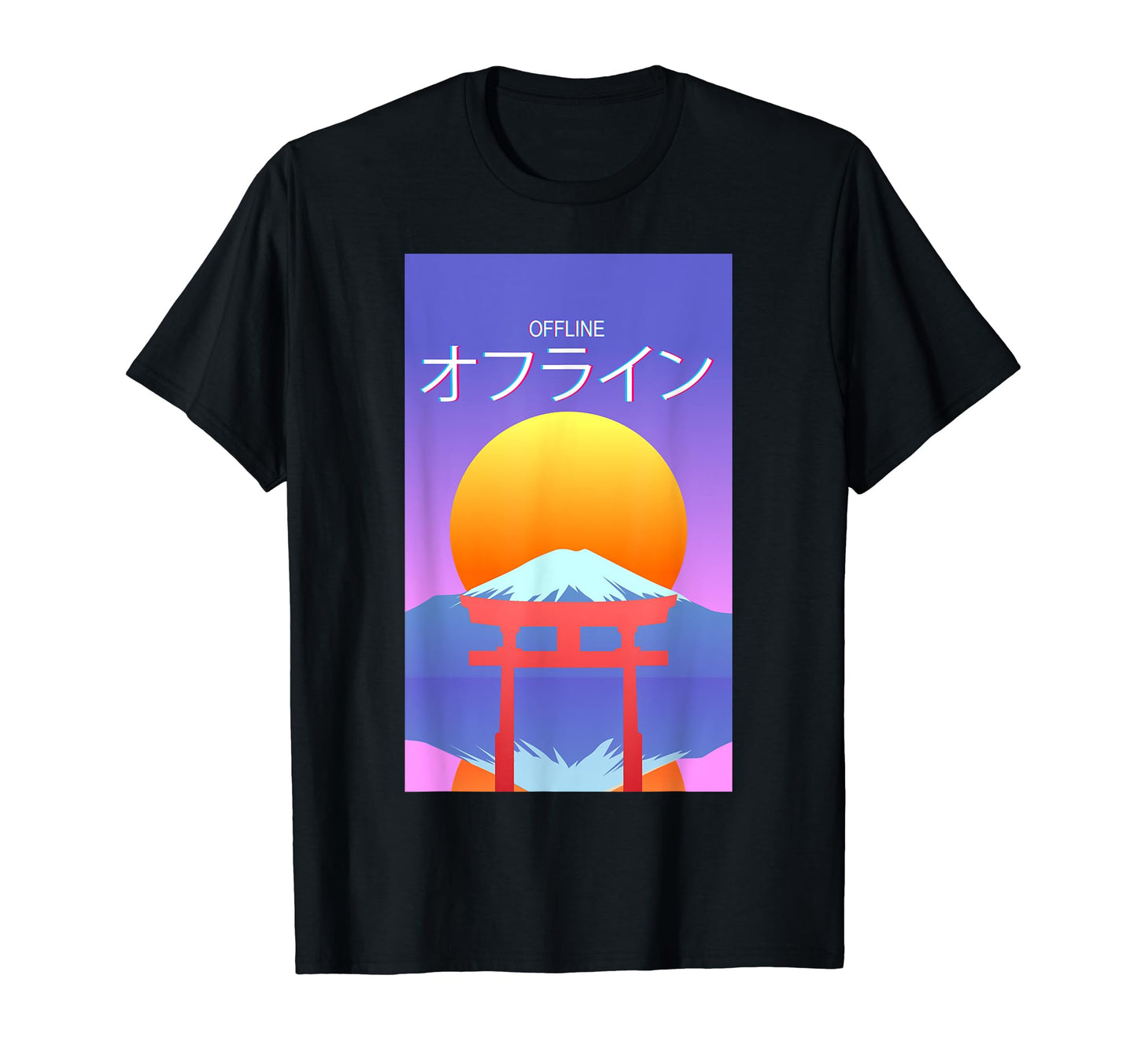Mt Fuji Sunset Offline Japanese T-Shirt - Casual Everyday Wear Unisex - T-Shirt, Sweatshirt, Hoodie