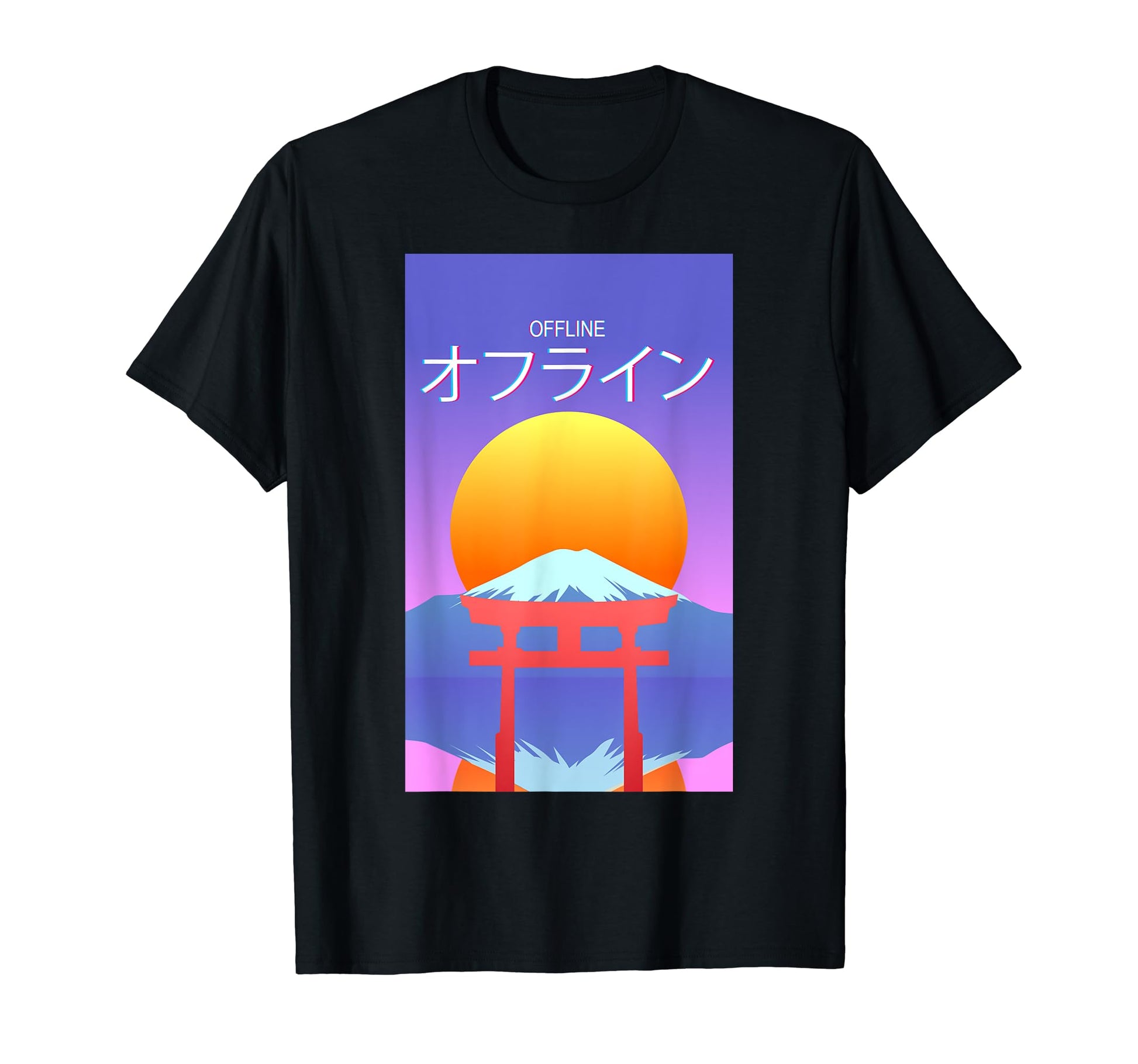 Mt Fuji Sunset Offline Japanese T-Shirt - Casual Everyday Wear Unisex - T-Shirt, Sweatshirt, Hoodie