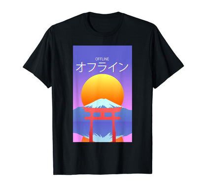 Mt Fuji Sunset Offline Japanese T-Shirt - Casual Everyday Wear Unisex - T-Shirt, Sweatshirt, Hoodie