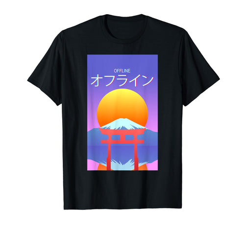 Mt Fuji Sunset Offline Japanese T-Shirt - Casual Everyday Wear Unisex - T-Shirt, Sweatshirt, Hoodie