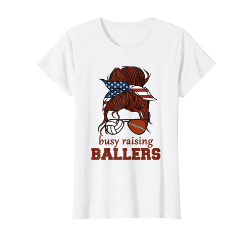 Volleyball And Football Mom Usa Busy T-Shirt - Unique Graphic Men Women - T-Shirt, Sweatshirt, Hoodie