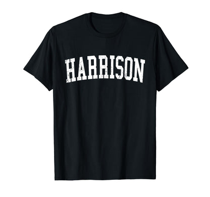 Harrison Nj Distressed White Varsity T-Shirt - Aesthetic Graphic Unisex - T-Shirt, Sweatshirt, Hoodie