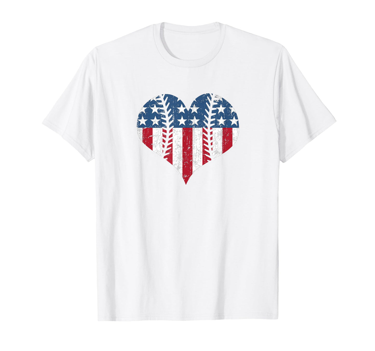 Love Baseball Heart Laces American T-Shirt - Fun Novelty Design Men Women - T-Shirt, Sweatshirt, Hoodie