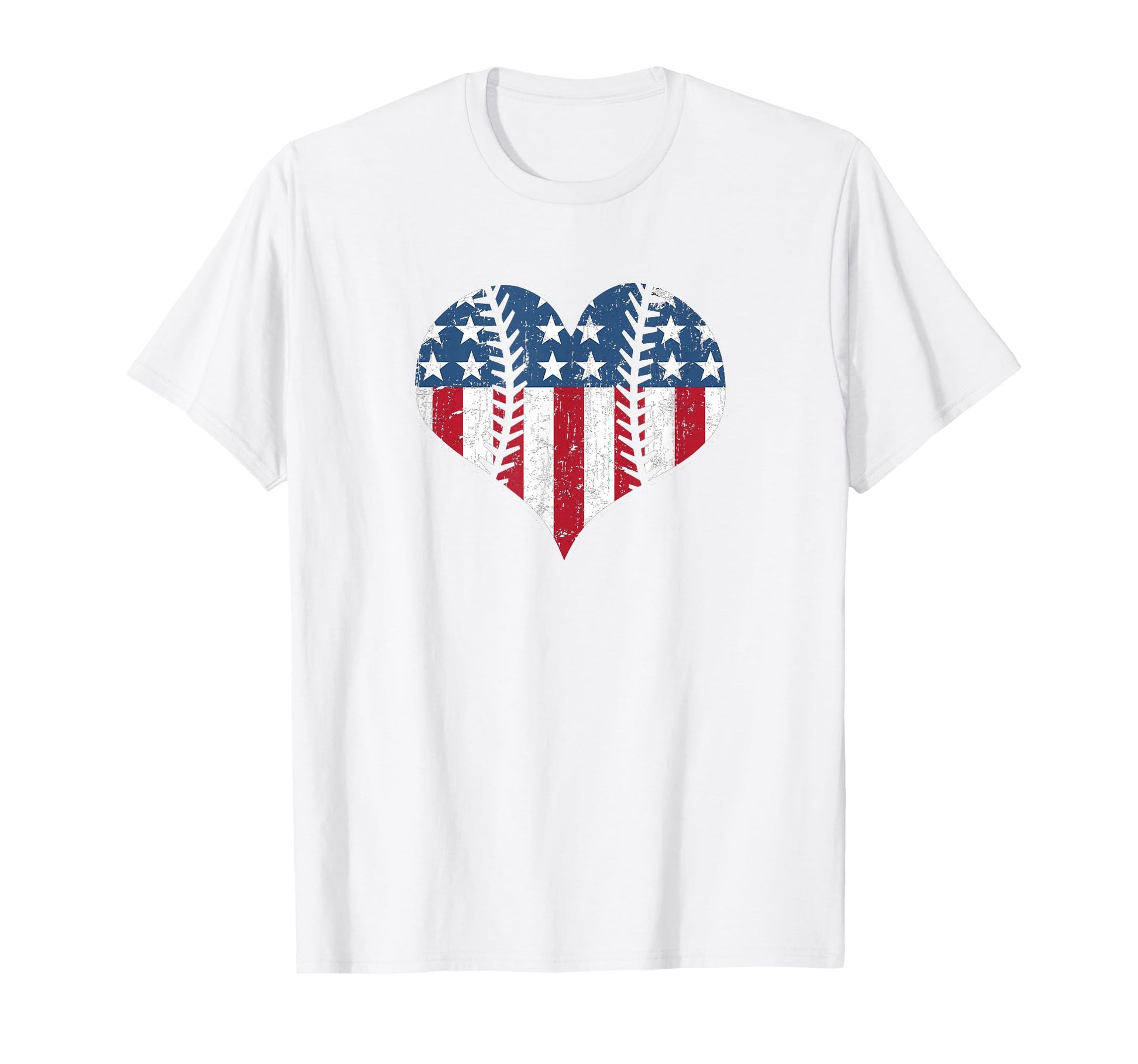 Love Baseball Heart Laces American T-Shirt - Fun Novelty Design Men Women - T-Shirt, Sweatshirt, Hoodie