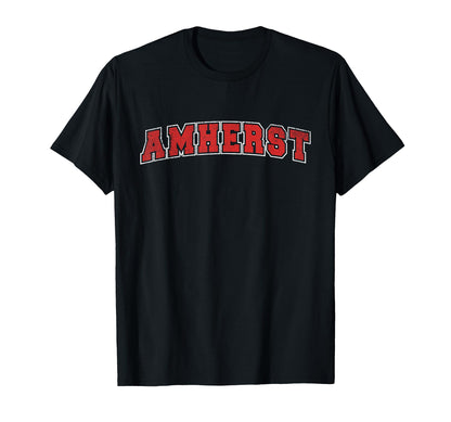 Amherst Massachusetts Varsity College T-Shirt - Minimalist Print Unisex - T-Shirt, Sweatshirt, Hoodie