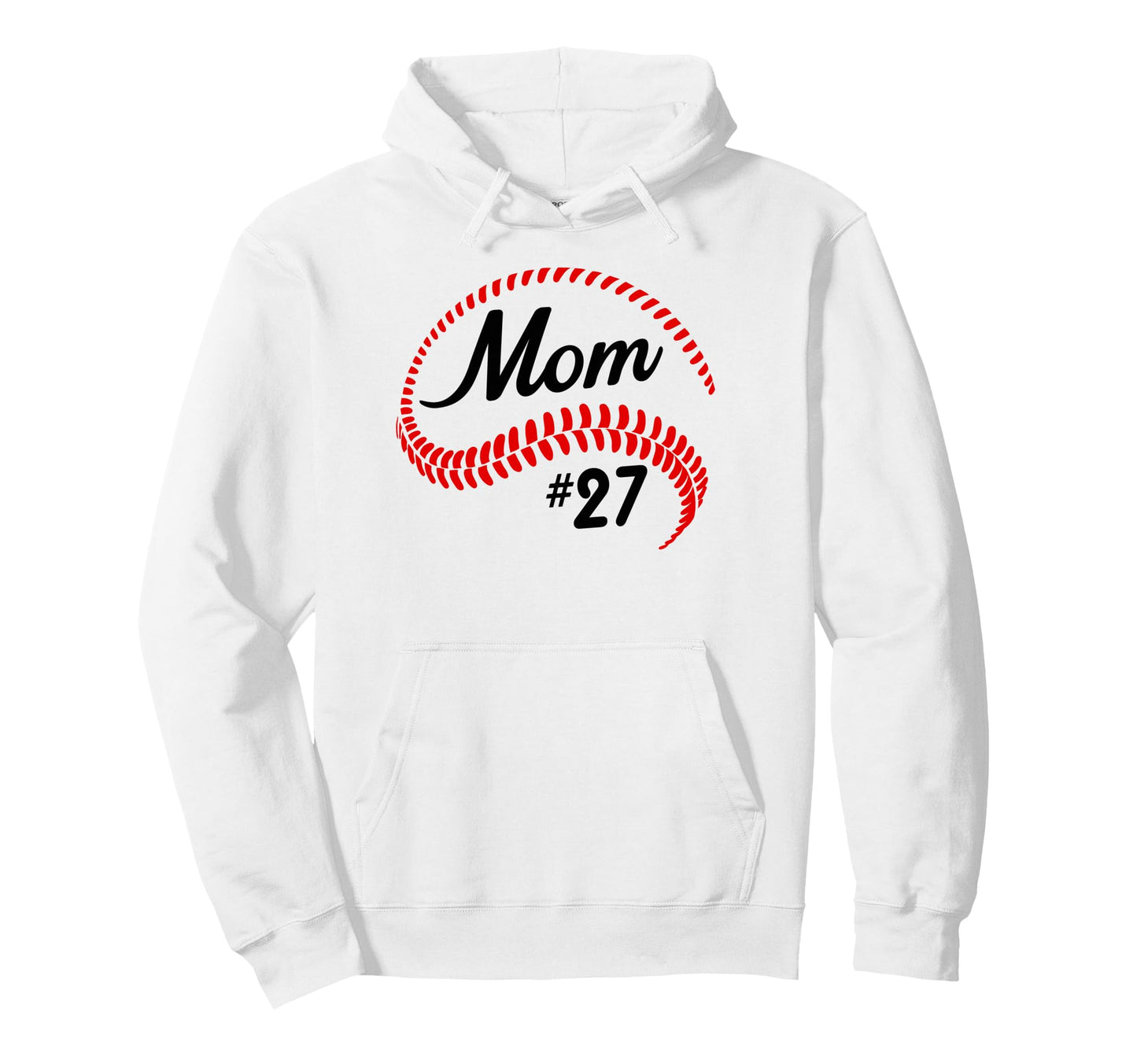 Baseball Softball 27 Baseball Mom Mothers Hoodie - Unique Graphic Unisex - T-Shirt, Sweatshirt, Hoodie