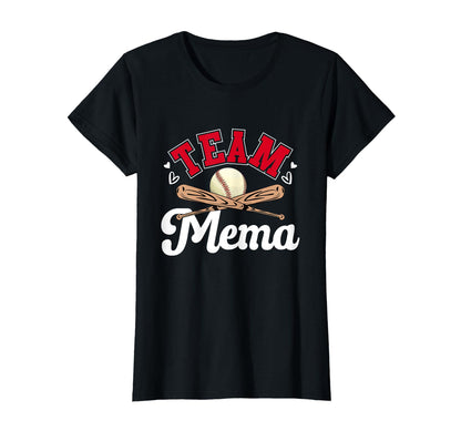 Team Mema Mothers Day Baseball T-Shirt - Custom Art Print for Adults - T-Shirt, Sweatshirt, Hoodie