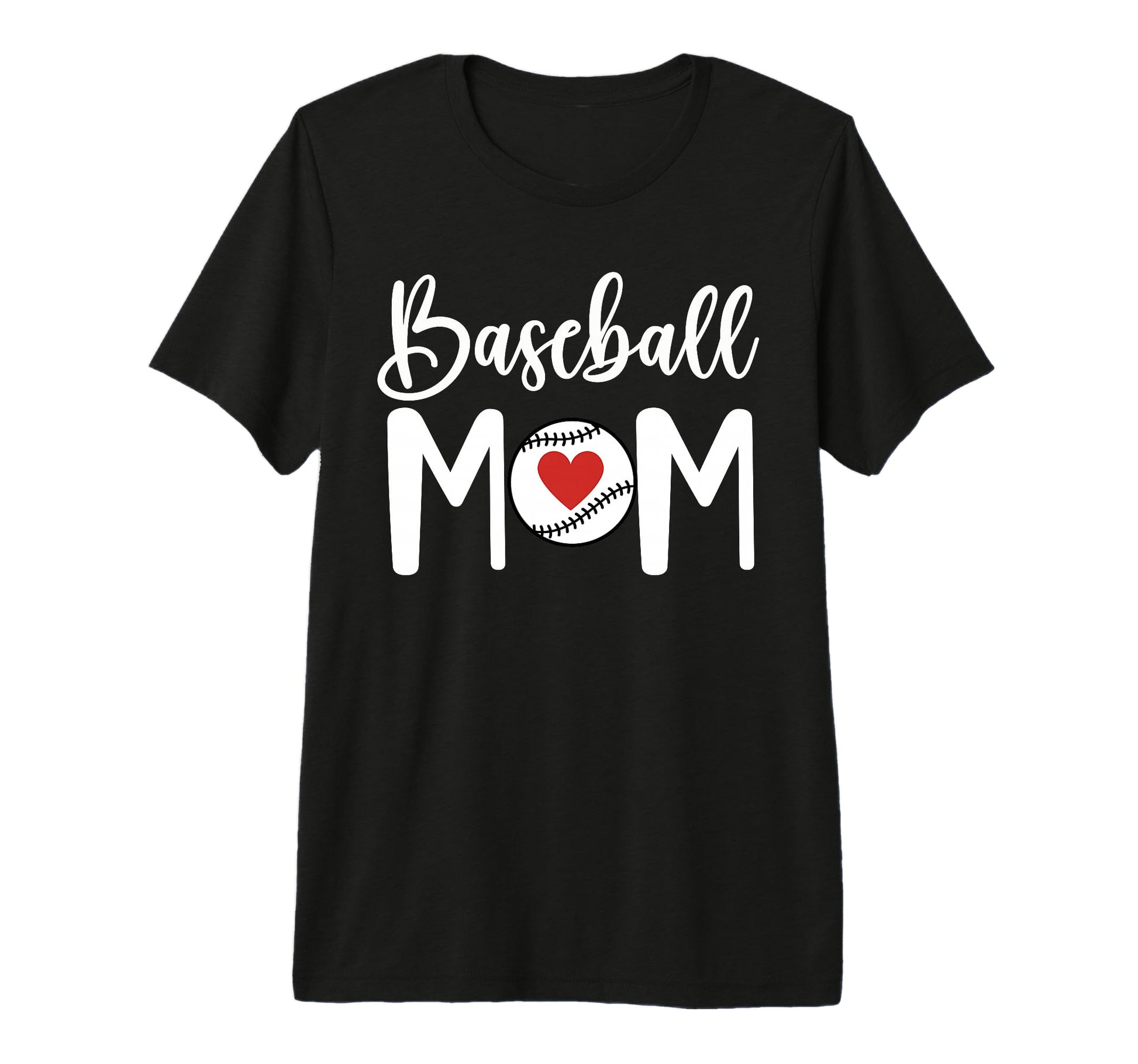 Baseball Mom Baseball Heart Game T-Shirt - Casual Everyday Wear for Adults - T-Shirt, Sweatshirt, Hoodie