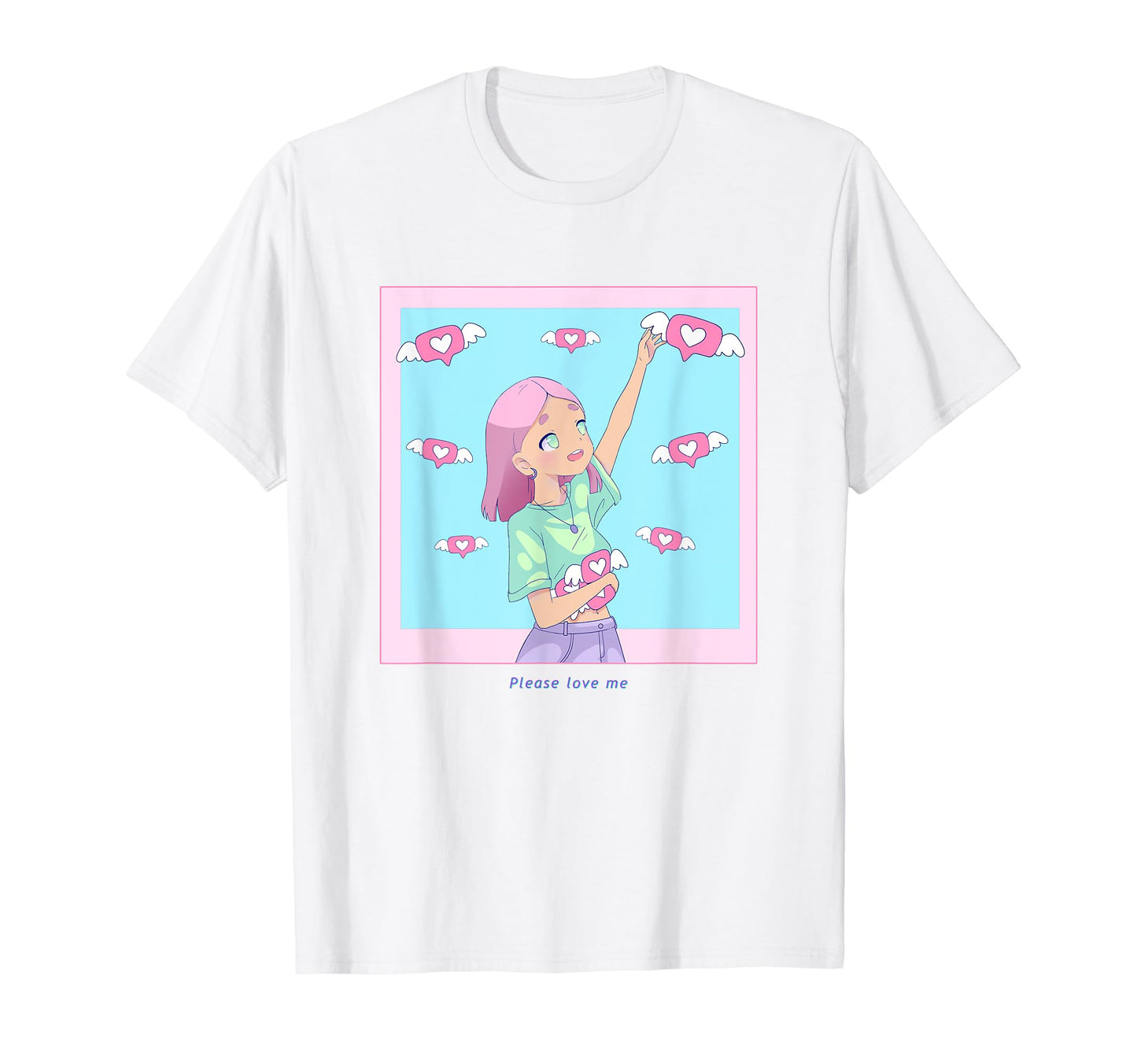 Lofi Chill 90S Anime Pastel Vaporwave T-Shirt - Custom Art Print Men Women - T-Shirt, Sweatshirt, Hoodie