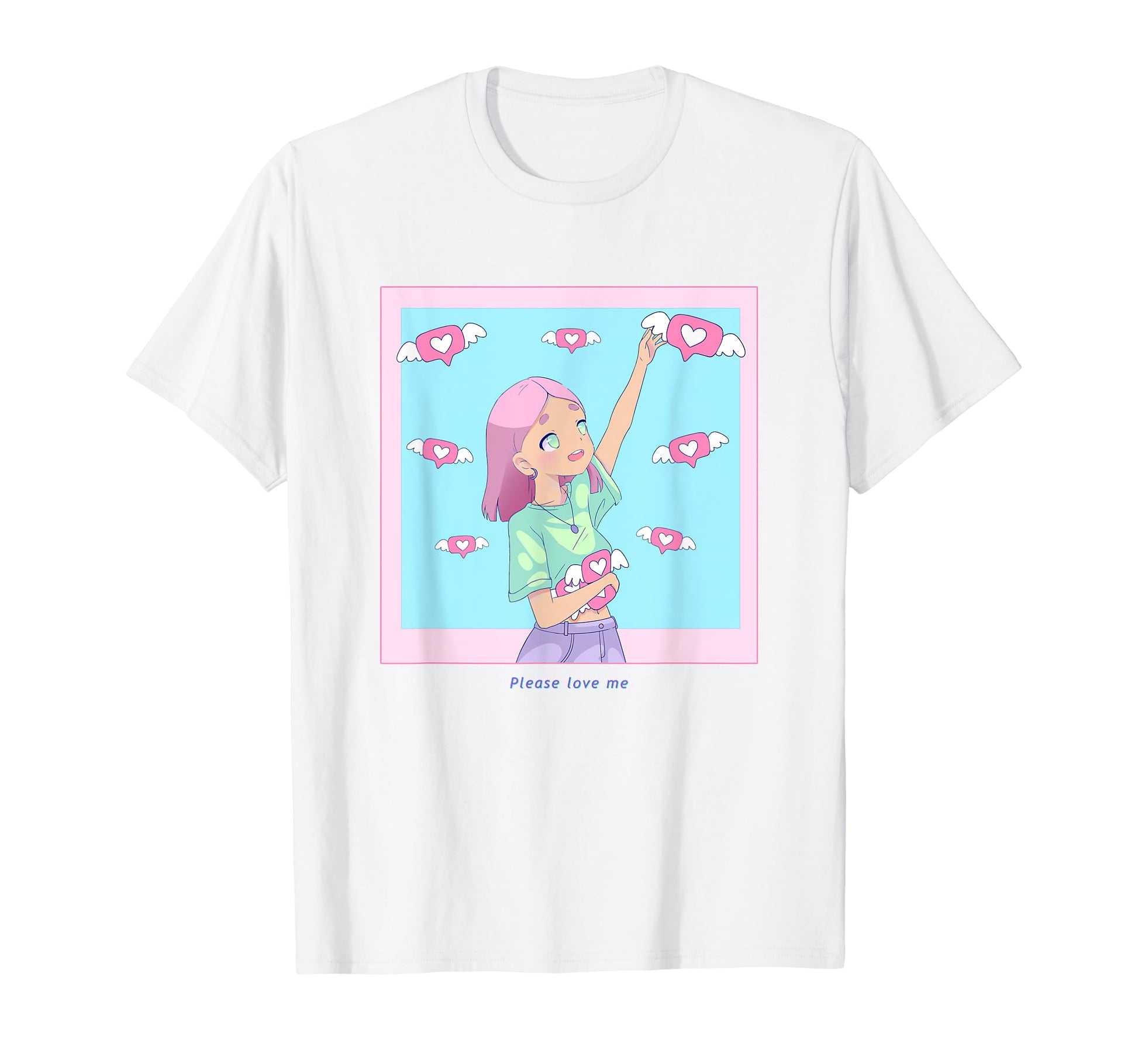 Lofi Chill 90S Anime Pastel Vaporwave T-Shirt - Custom Art Print Men Women - T-Shirt, Sweatshirt, Hoodie