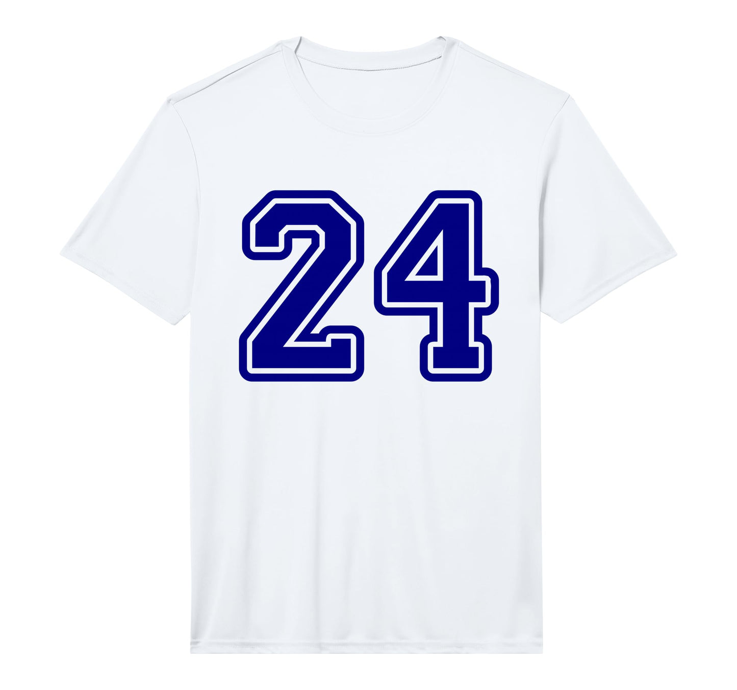 Blue Sport Team Number 24 Performance T-Shirt - Trendy Graphic Unisex - T-Shirt, Sweatshirt, Hoodie