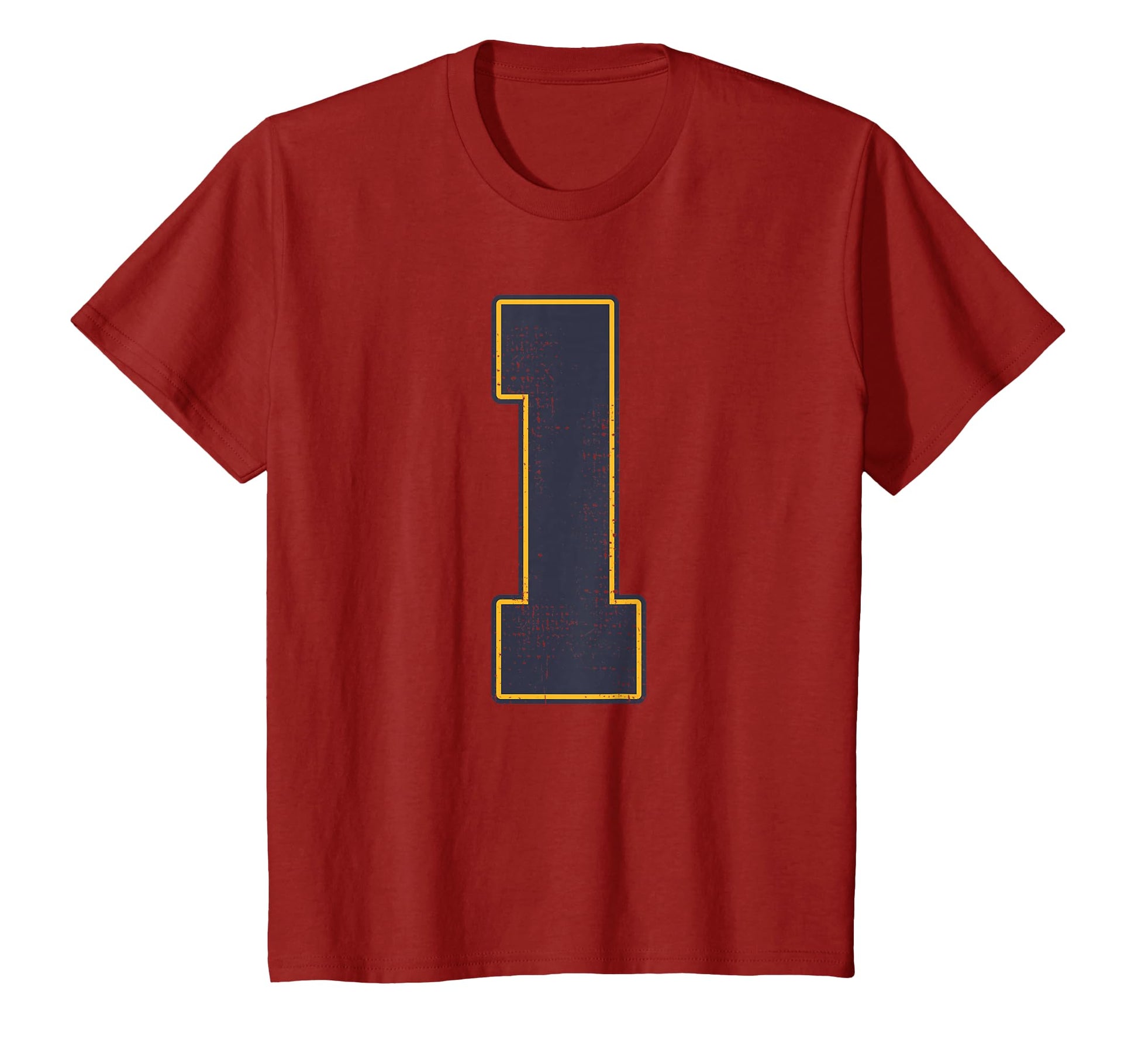 1 Outline Number 1 Varsity Fan Sports T-Shirt - Streetwear Style Men Women - T-Shirt, Sweatshirt, Hoodie