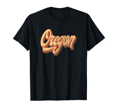 Oregon Us State Map Stripes 1970S T-Shirt - Graphic Print Men Women - T-Shirt, Sweatshirt, Hoodie