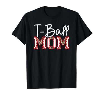 T Ball Mom Leopard Baseball T Ball T-Shirt - Unique Graphic for Adults - T-Shirt, Sweatshirt, Hoodie