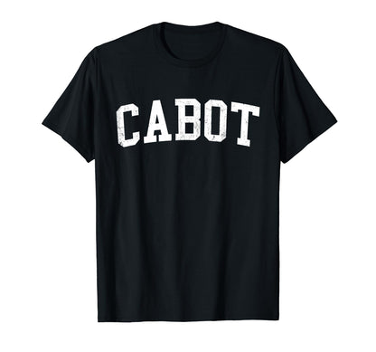 Cabot Ar Distressed White Varsity T-Shirt - Minimalist Print Men Women - T-Shirt, Sweatshirt, Hoodie