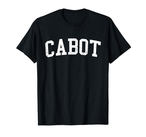 Cabot Ar Distressed White Varsity T-Shirt - Minimalist Print Men Women - T-Shirt, Sweatshirt, Hoodie