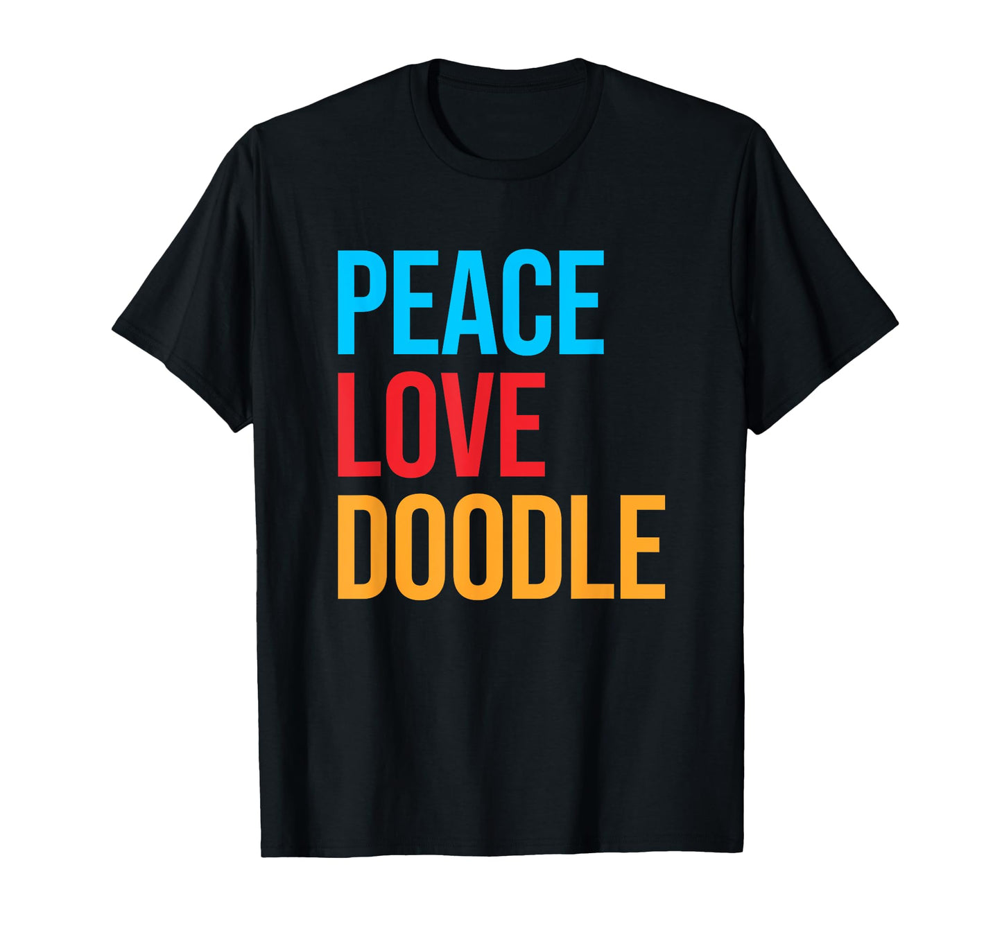Goldendoodle Peace Love Doodle T-Shirt - Minimalist Print Men Women - T-Shirt, Sweatshirt, Hoodie