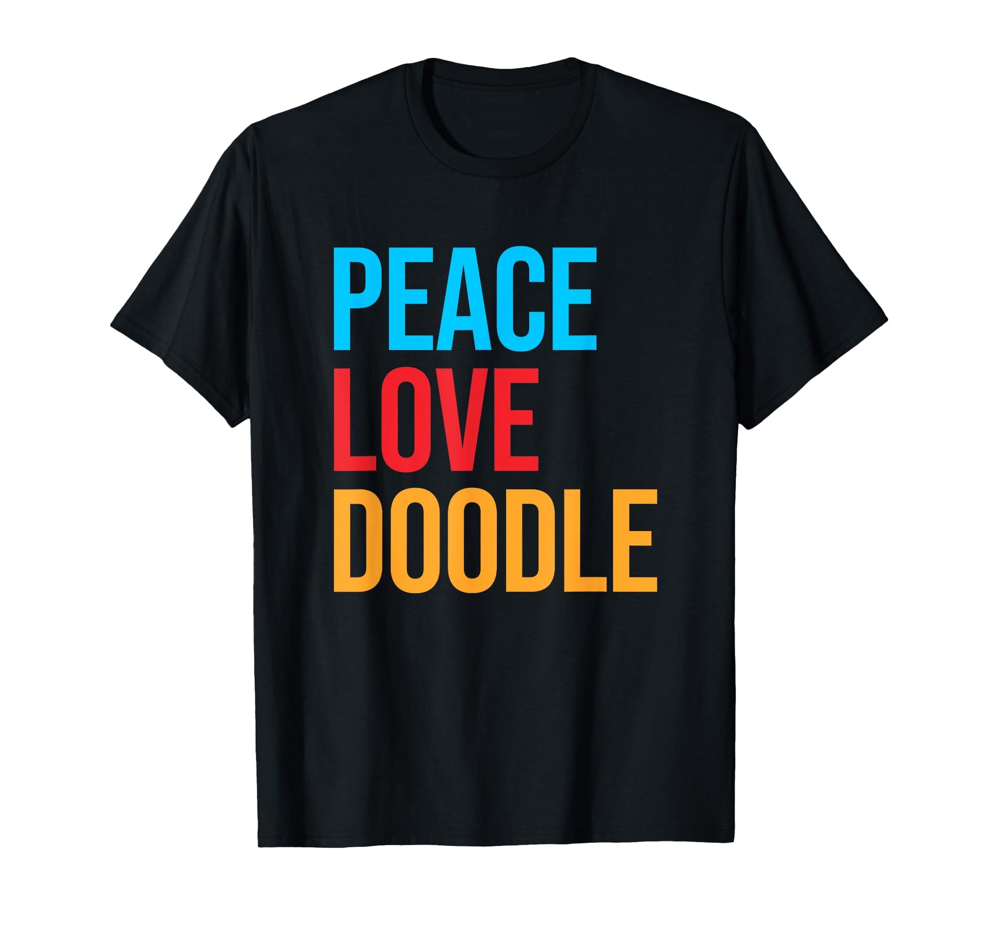 Goldendoodle Peace Love Doodle T-Shirt - Minimalist Print Men Women - T-Shirt, Sweatshirt, Hoodie