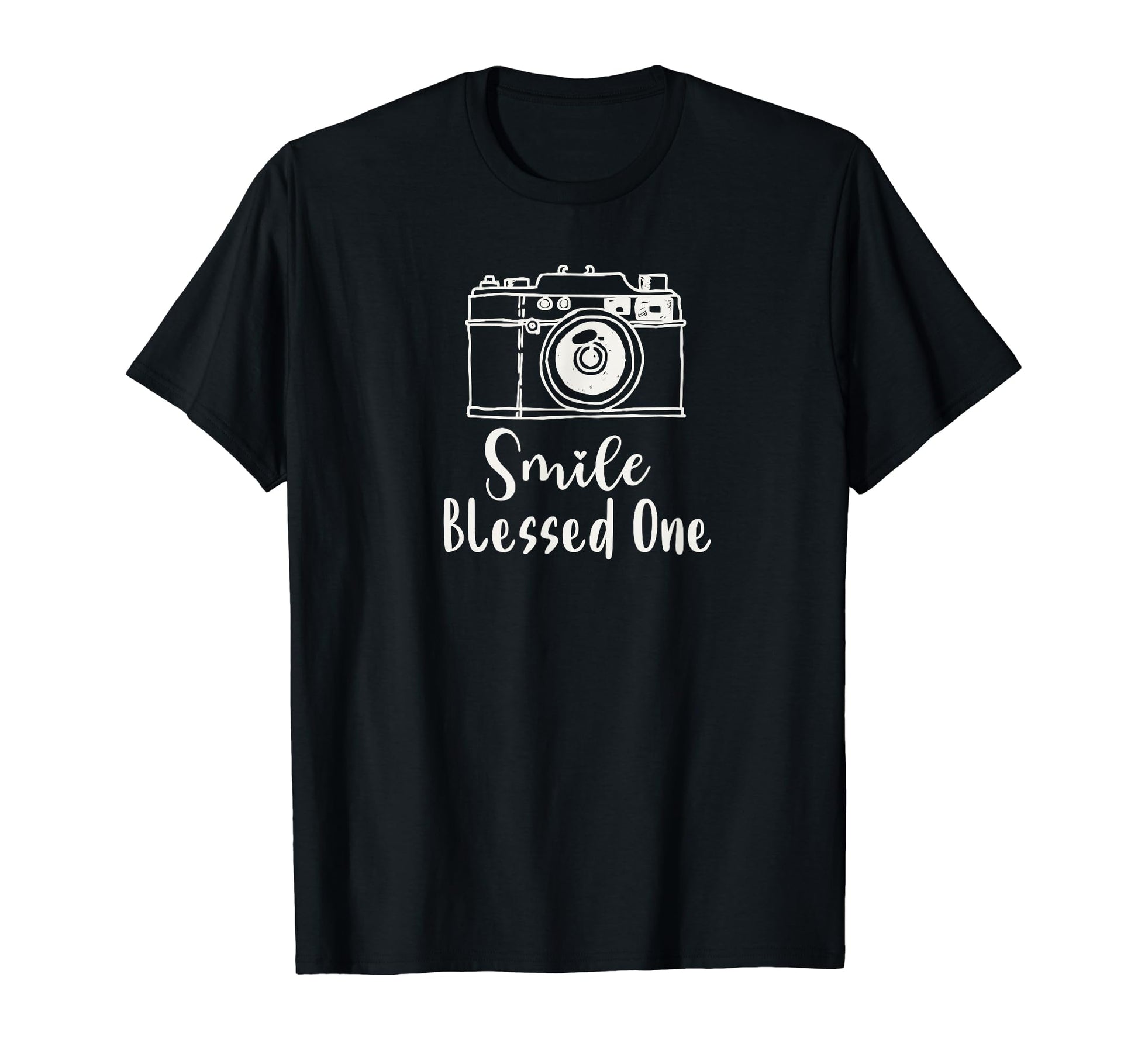 Camera Smile Blessed One Photographer T-Shirt - Custom Art Print Men Women - T-Shirt, Sweatshirt, Hoodie