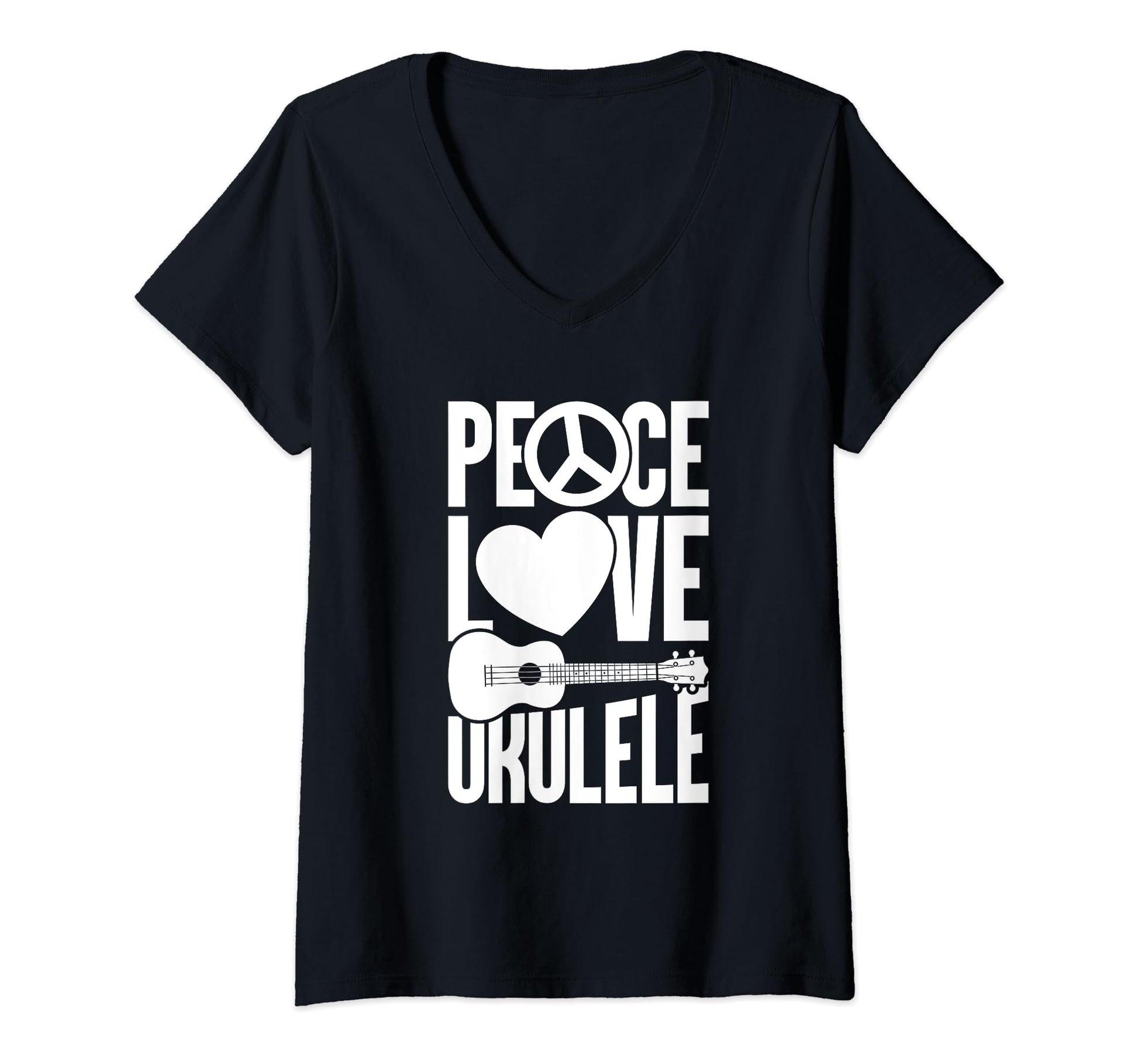 Peace Love Music Ukulele Sweatshirt - Aesthetic Graphic for Adults - T-Shirt, Sweatshirt, Hoodie
