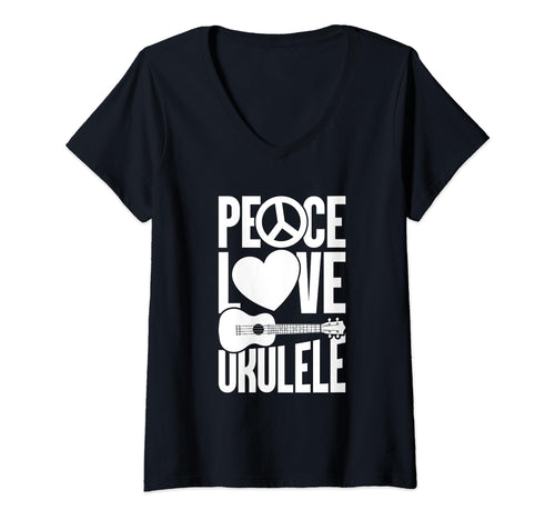 Peace Love Music Ukulele Sweatshirt - Aesthetic Graphic for Adults - T-Shirt, Sweatshirt, Hoodie
