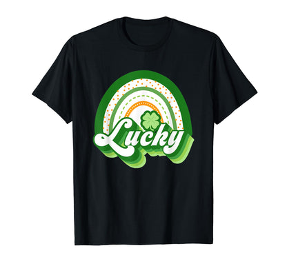 Irish St Patricks Day Rainbow Lucky T-Shirt - Aesthetic Graphic for Adults - T-Shirt, Sweatshirt, Hoodie