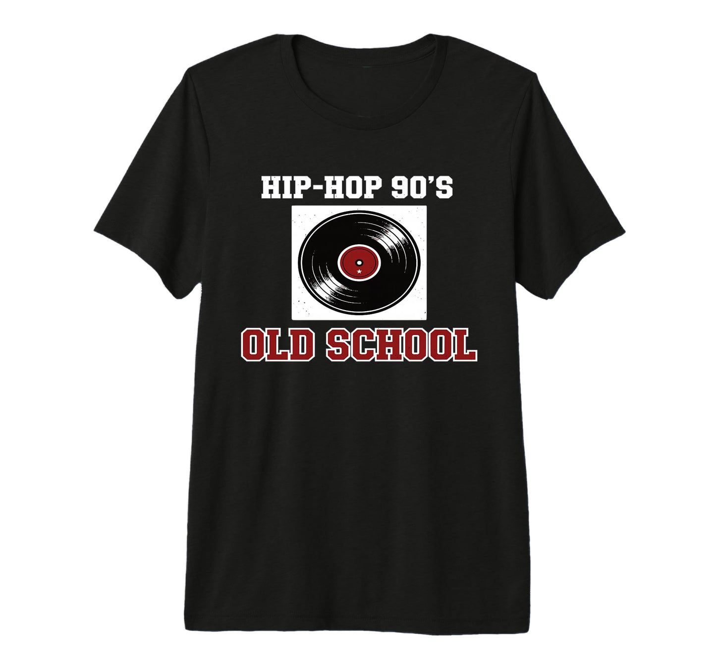 Hip Hop 90S Old School Vinyl T-Shirt - Novelty Apparel for Adults - T-Shirt, Sweatshirt, Hoodie