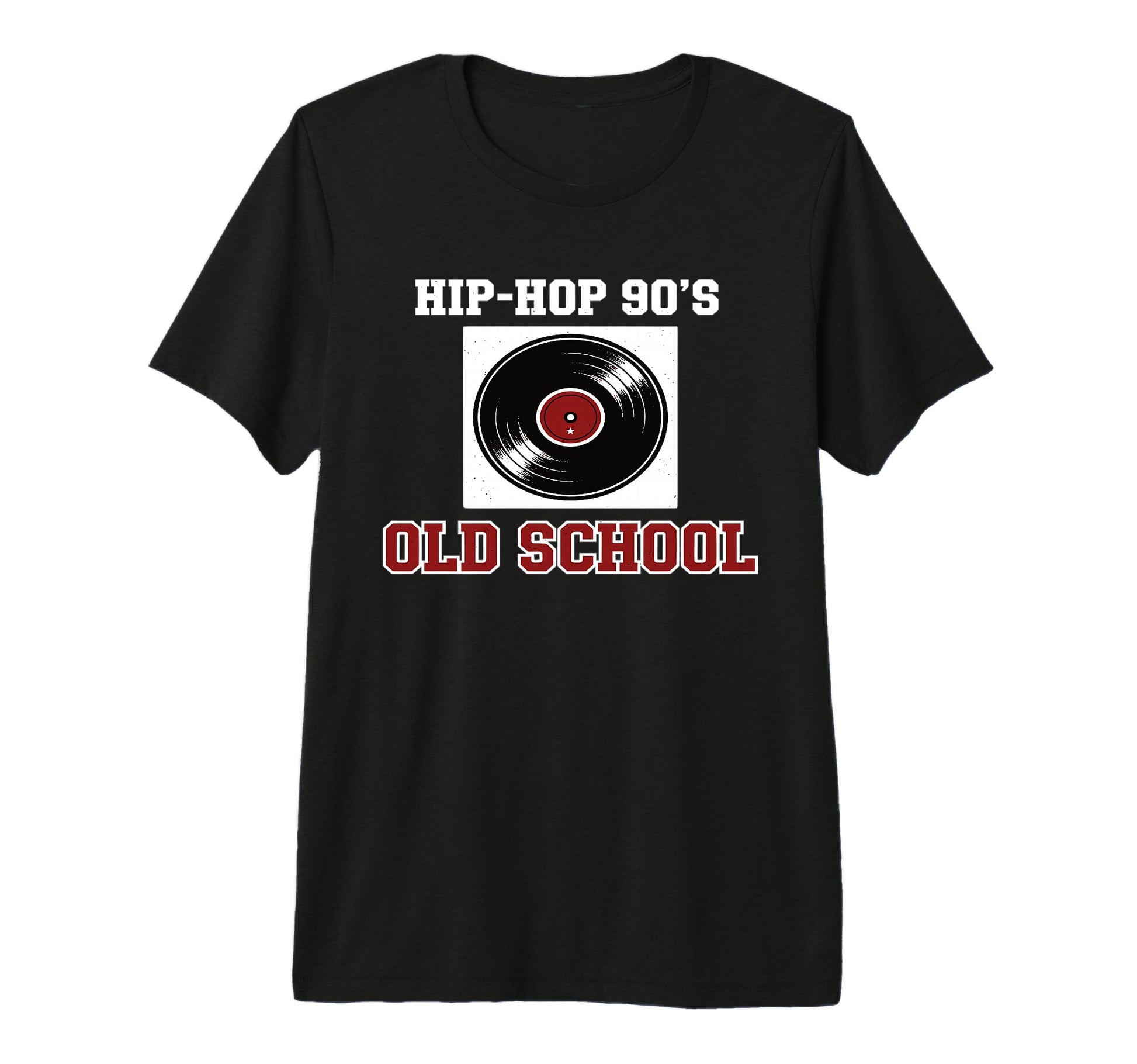 Hip Hop 90S Old School Vinyl T-Shirt - Novelty Apparel for Adults - T-Shirt, Sweatshirt, Hoodie