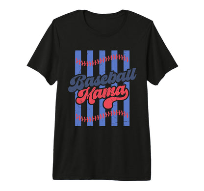 Baseball Mama Distressed Sports Mom Tri T-Shirt - Graphic Print Men Women - T-Shirt, Sweatshirt, Hoodie