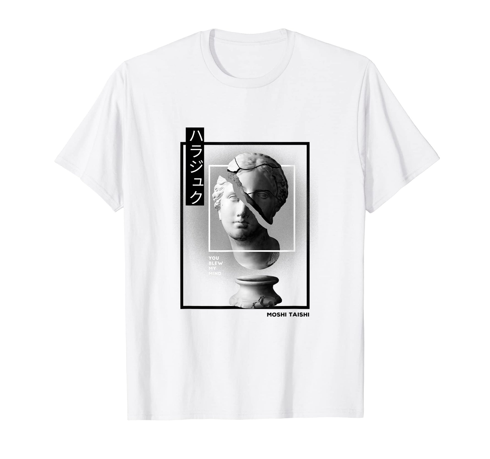 Vaporwave Statue Aesthetic Art T-Shirt - Custom Art Print for Adults - T-Shirt, Sweatshirt, Hoodie