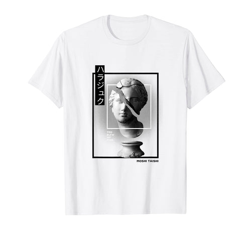 Vaporwave Statue Aesthetic Art T-Shirt - Custom Art Print for Adults - T-Shirt, Sweatshirt, Hoodie
