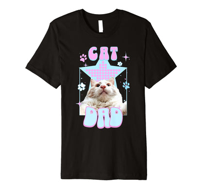Mens Cat Dad Y2K Harajuku Aesthetic Fur T-Shirt - Trendy Graphic Unisex - T-Shirt, Sweatshirt, Hoodie
