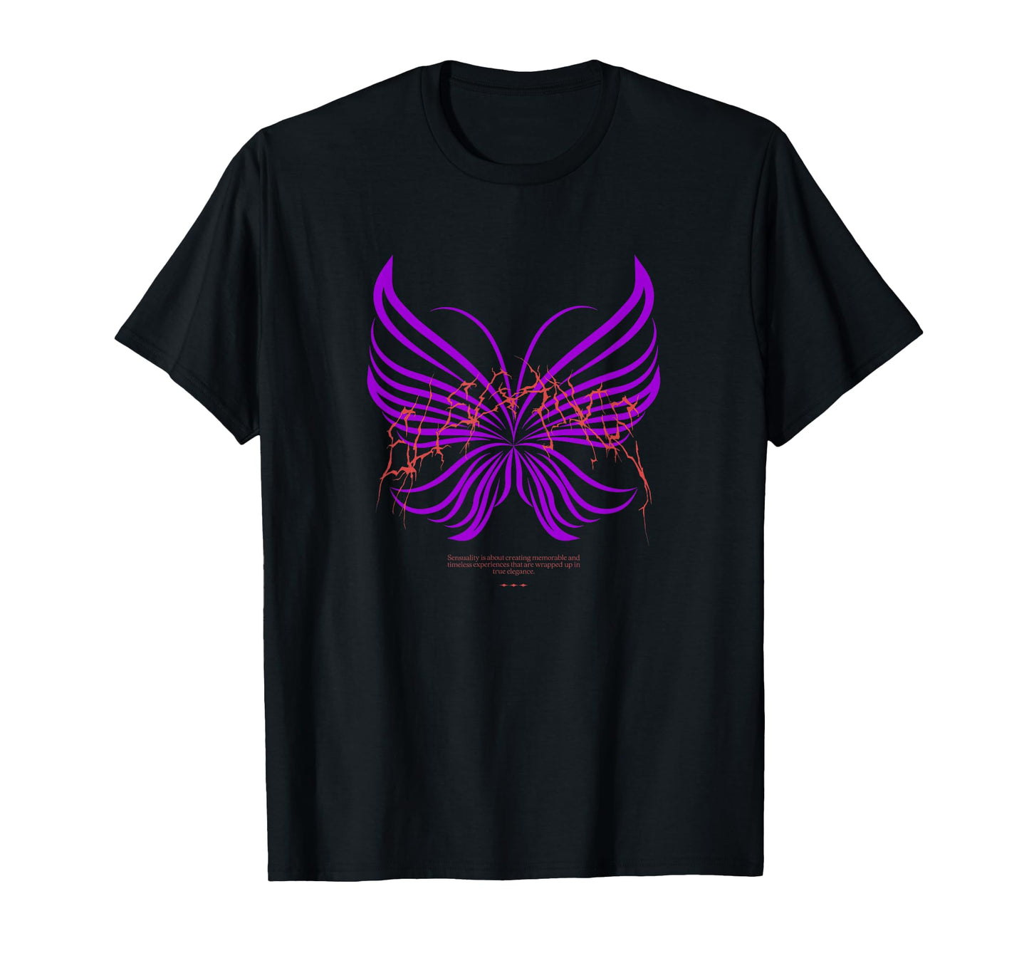 Butterfly Elegance Y2K Grunge T-Shirt - Streetwear Style for Adults - T-Shirt, Sweatshirt, Hoodie
