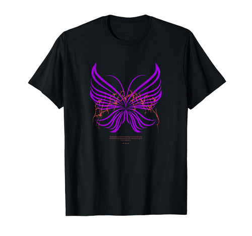 Butterfly Elegance Y2K Grunge T-Shirt - Streetwear Style for Adults - T-Shirt, Sweatshirt, Hoodie