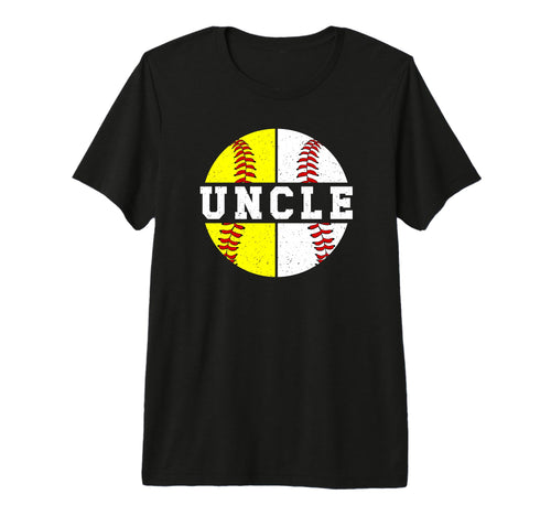 Mens Softball Baseball Uncle Baseball T-Shirt - Graphic Print for Adults - T-Shirt, Sweatshirt, Hoodie