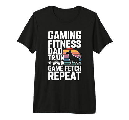 Gaming Fitness Dad Train Game Fetch T-Shirt - Streetwear Style Unisex - T-Shirt, Sweatshirt, Hoodie