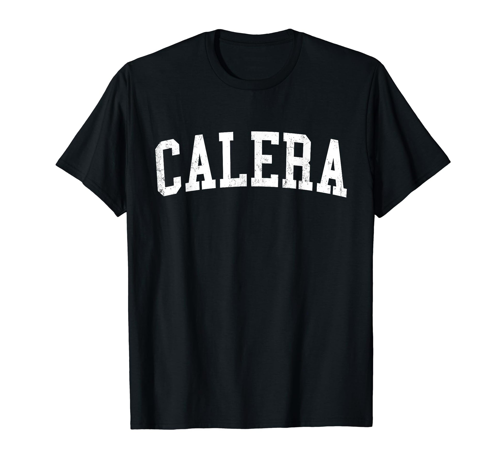 Calera Al Distressed White Varsity T-Shirt - Aesthetic Graphic Unisex - T-Shirt, Sweatshirt, Hoodie