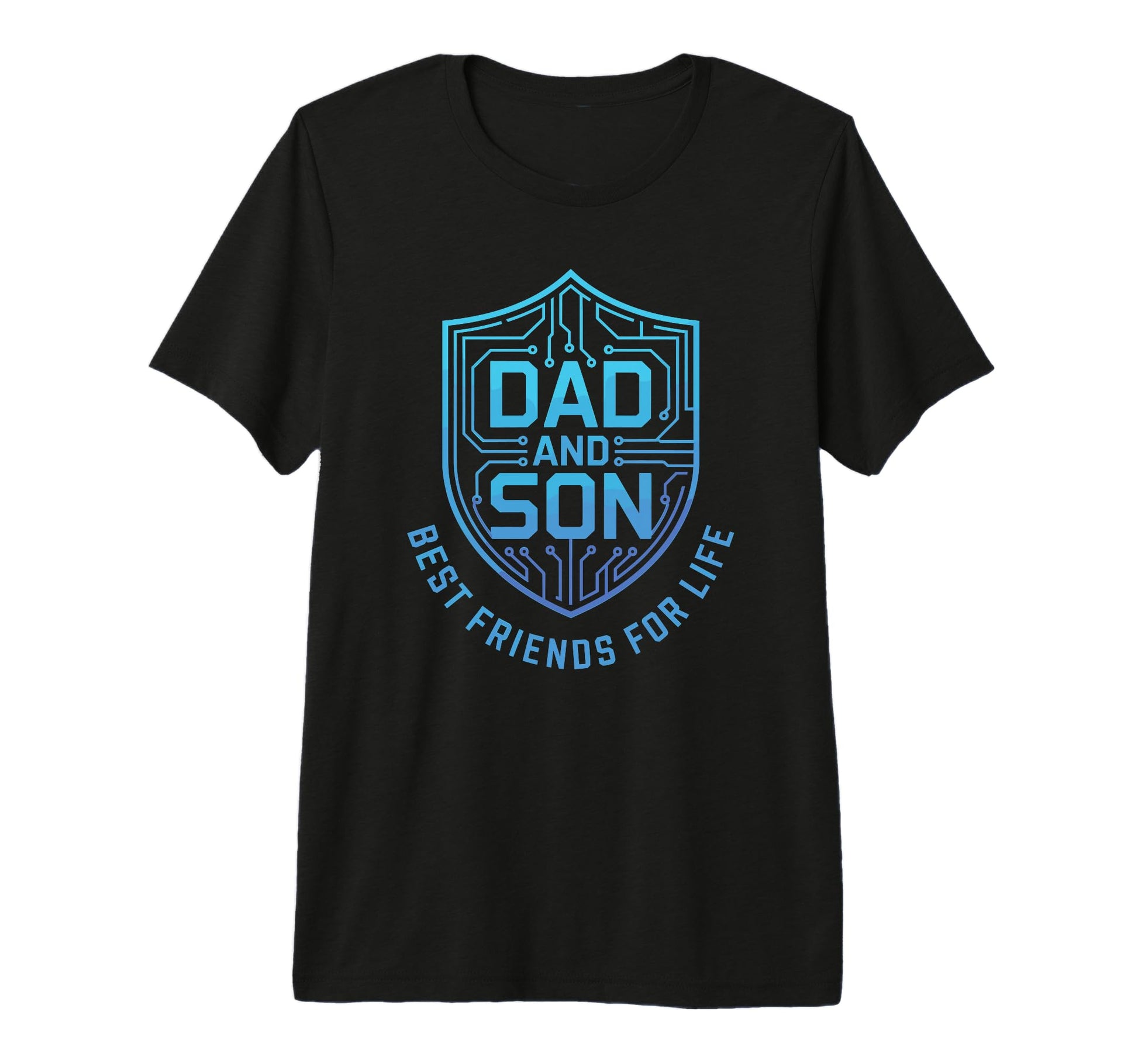 Tech Gamer Dad And Son Best Mates T-Shirt - Custom Art Print Unisex - T-Shirt, Sweatshirt, Hoodie