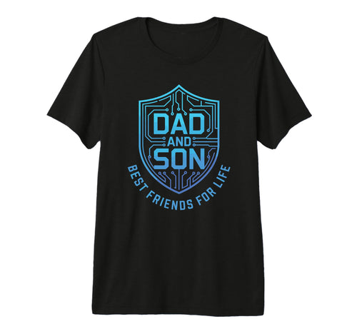 Tech Gamer Dad And Son Best Mates T-Shirt - Custom Art Print Unisex - T-Shirt, Sweatshirt, Hoodie