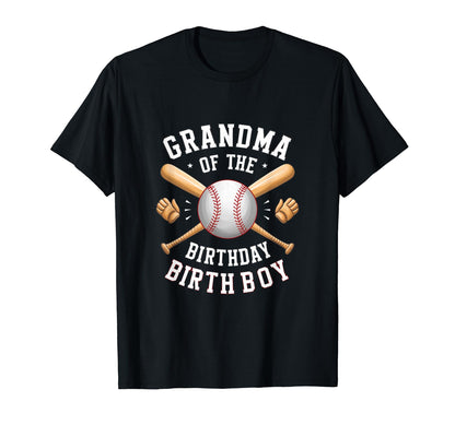 Grandma Baseball Birthday Family T-Shirt - Aesthetic Graphic Men Women - T-Shirt, Sweatshirt, Hoodie