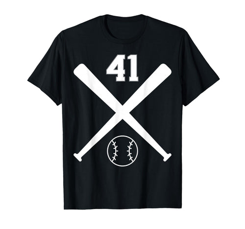 Baseball Softball Number 41 T-Shirt - Trendy Graphic Unisex - T-Shirt, Sweatshirt, Hoodie