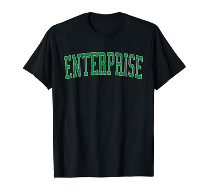 Enterprise Al Distressed Green Varsity T-Shirt - Minimalist Print Men Women - T-Shirt, Sweatshirt, Hoodie