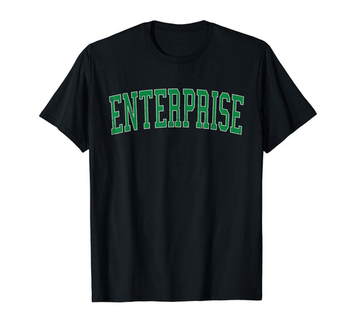 Enterprise Al Distressed Green Varsity T-Shirt - Minimalist Print Men Women - T-Shirt, Sweatshirt, Hoodie